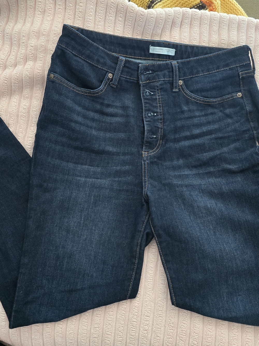 LC Lauren Conrad Dark Indigo Super High Rise Super Skinny Jeans